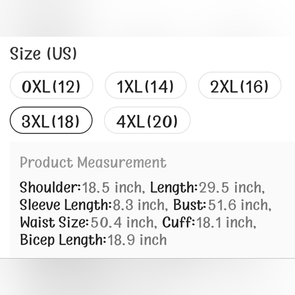 Shein Allover Print Tunic Blouse 3XL - Picture 5 of 6